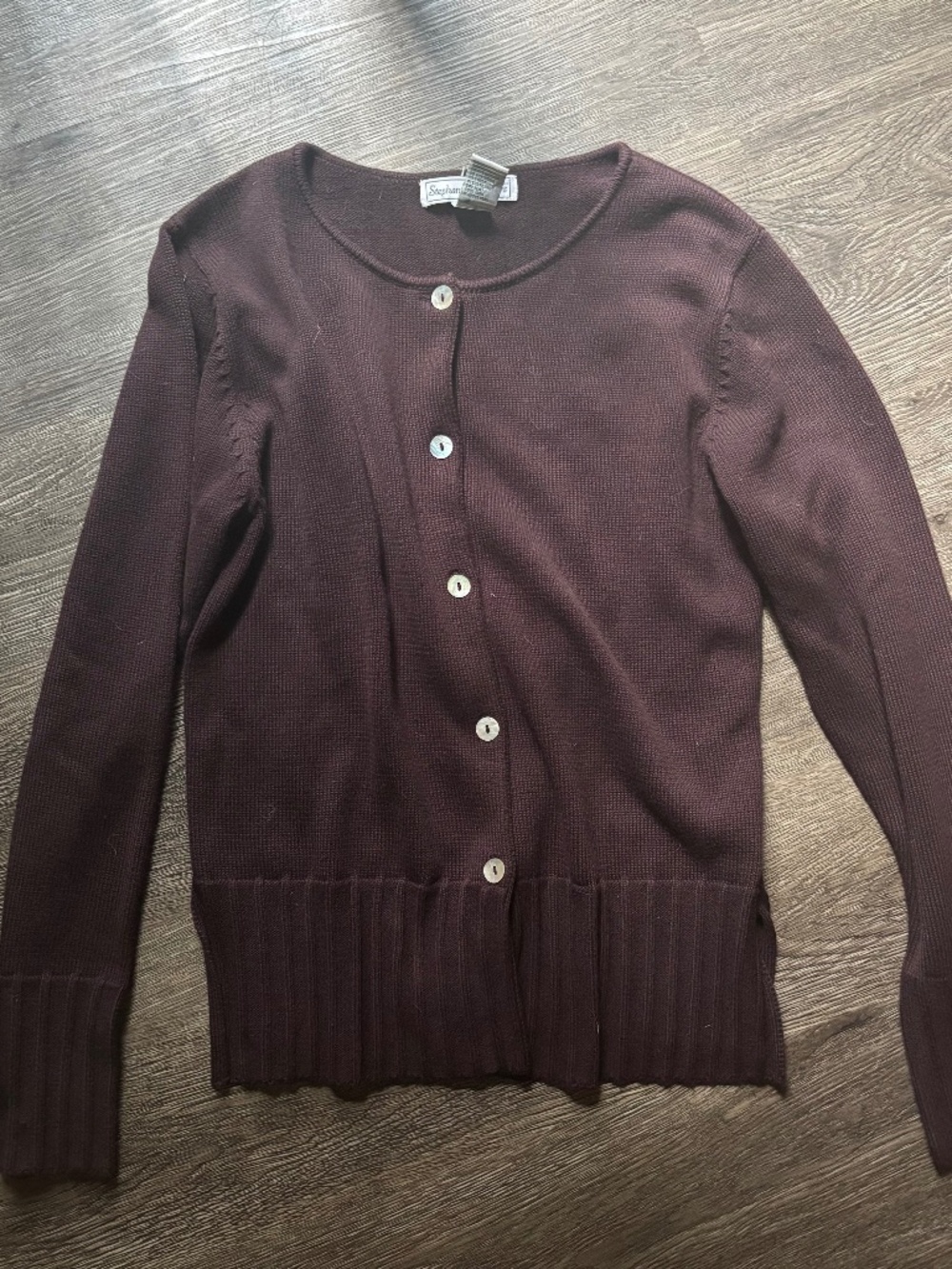 Brown button down cardigan sweater cottagecore mori girl warm autumn cute
